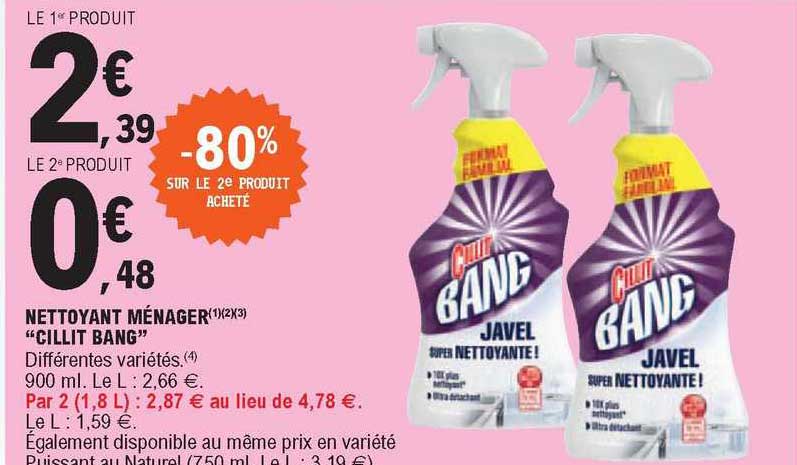 nettoyant ménager "cillit bang"