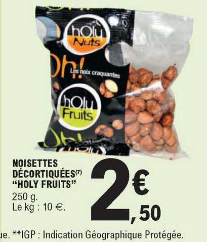 noisettes décortiquées "holy fruits"