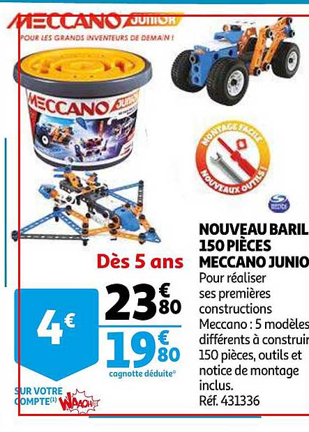 nouveau baril 150 pièces meccano junio