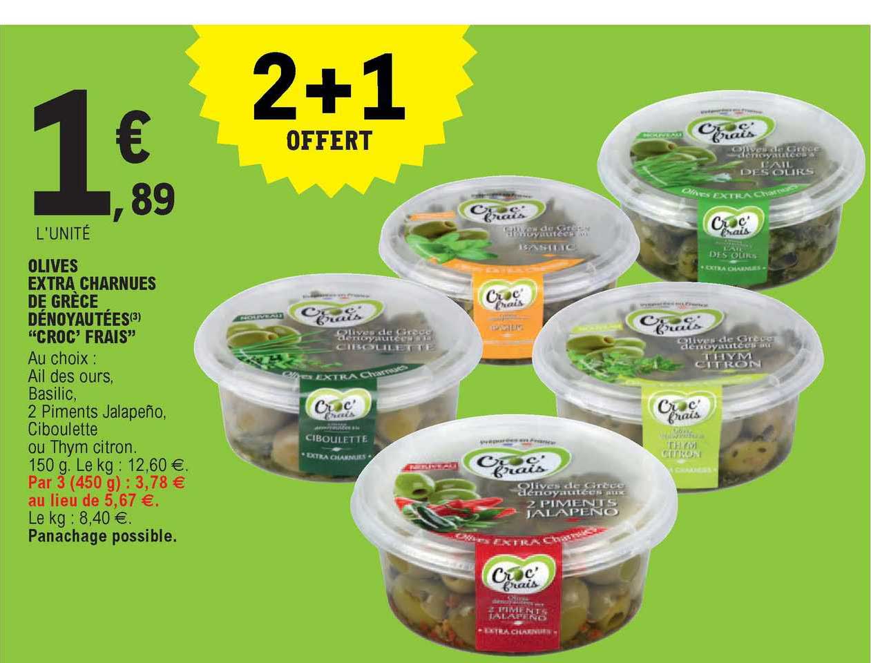 olives extra charnues de grèce dénoyautées "croc' frais"