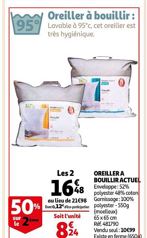 Oreiller à Bouillir Actuel