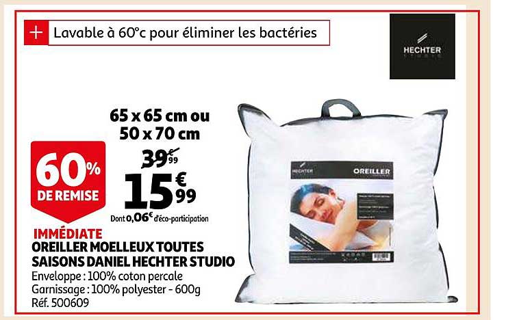 Oreiller Moelleux Toutes Saisons Daniel Hechter Studio