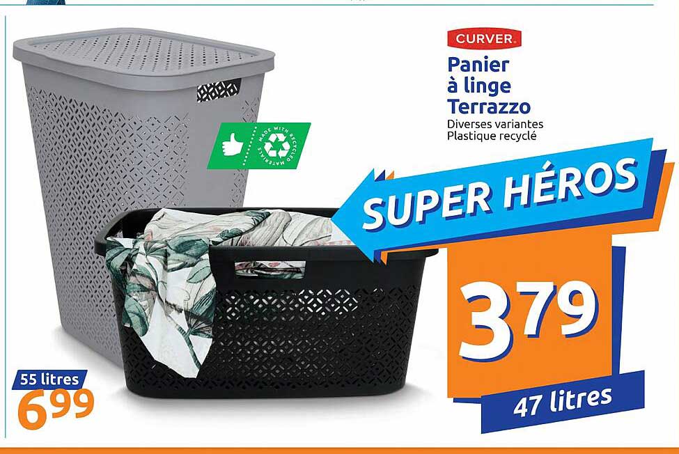 panier à linge terrazzo