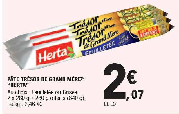 Pâte Trésor De Grand Mère "herta"
