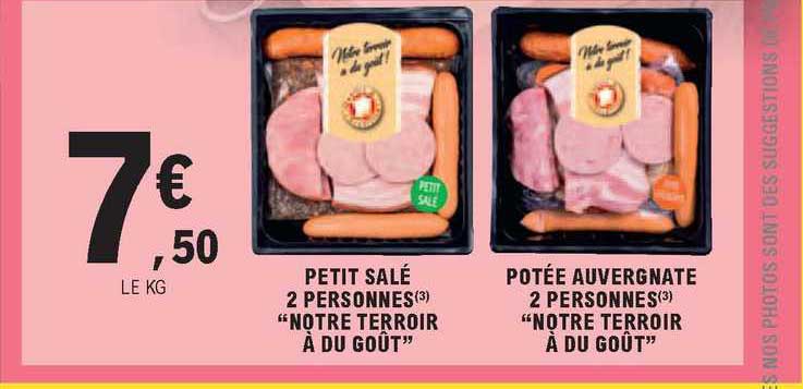 petit salé 2 personnes "notre terroir a du goût", potée auvergnate 2 personnes "notre terroir a du goût"