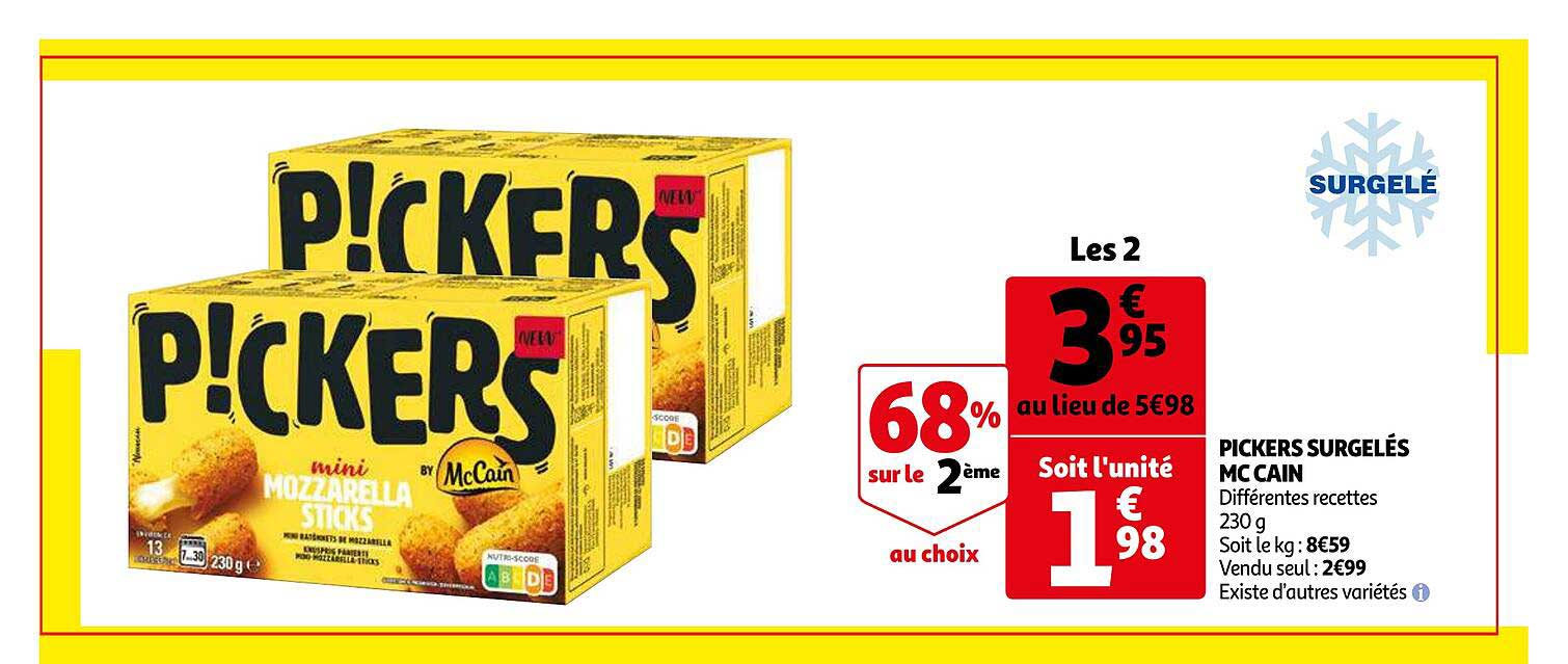 pickers surgelés mc cain