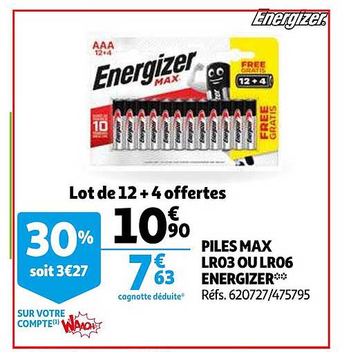 Piles Max Lr03 Ou Lr06 Energizer