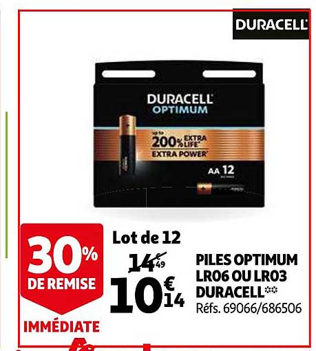 Piles Optimum Lr06 Ou Lr03 Duracell