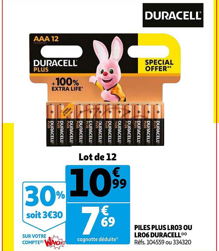 Piles Plus Lr03 Ou Lr06 Duracell