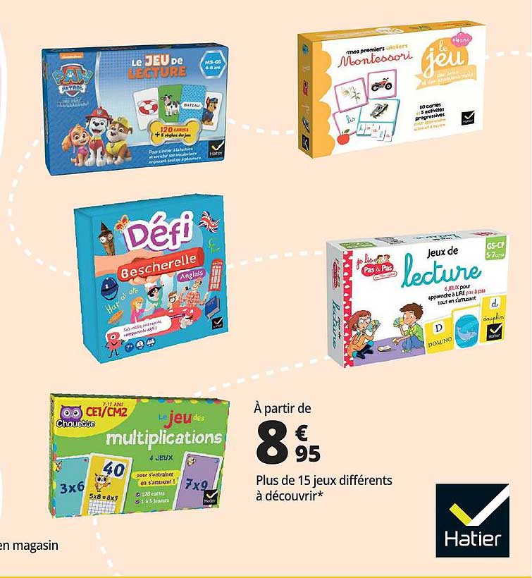 plus de 15 jeux différents à découvrir hatier