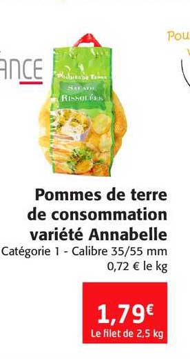 pommes de terre de consommation variété annabelle