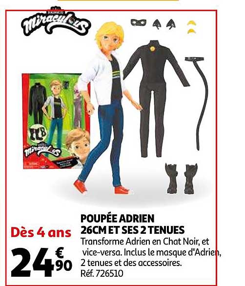 poupée adrien 26cm et ses 2 tenues