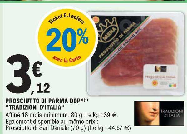prosciutto di parma dop "tradizioni d'italia"