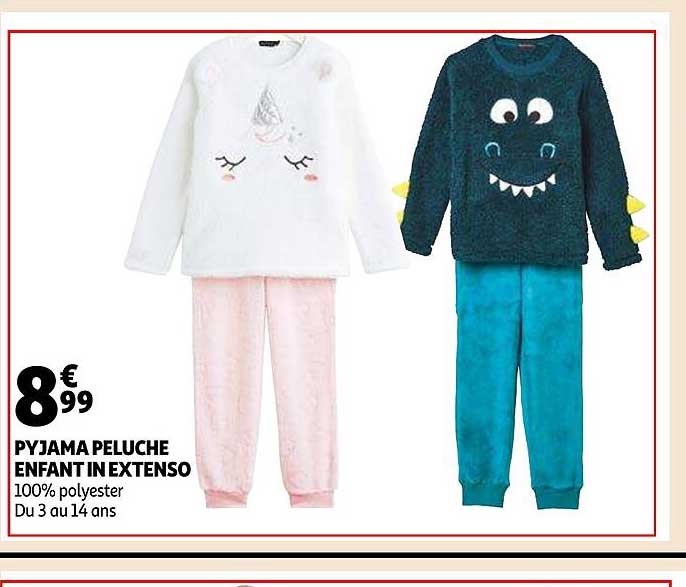 pyjama peluche enfant in extenso