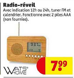 radio-réveil wats home