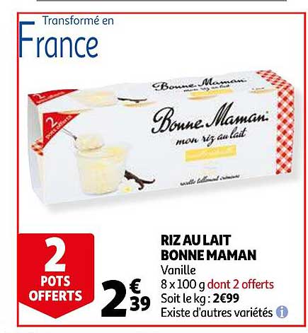 riz au lait bonne maman