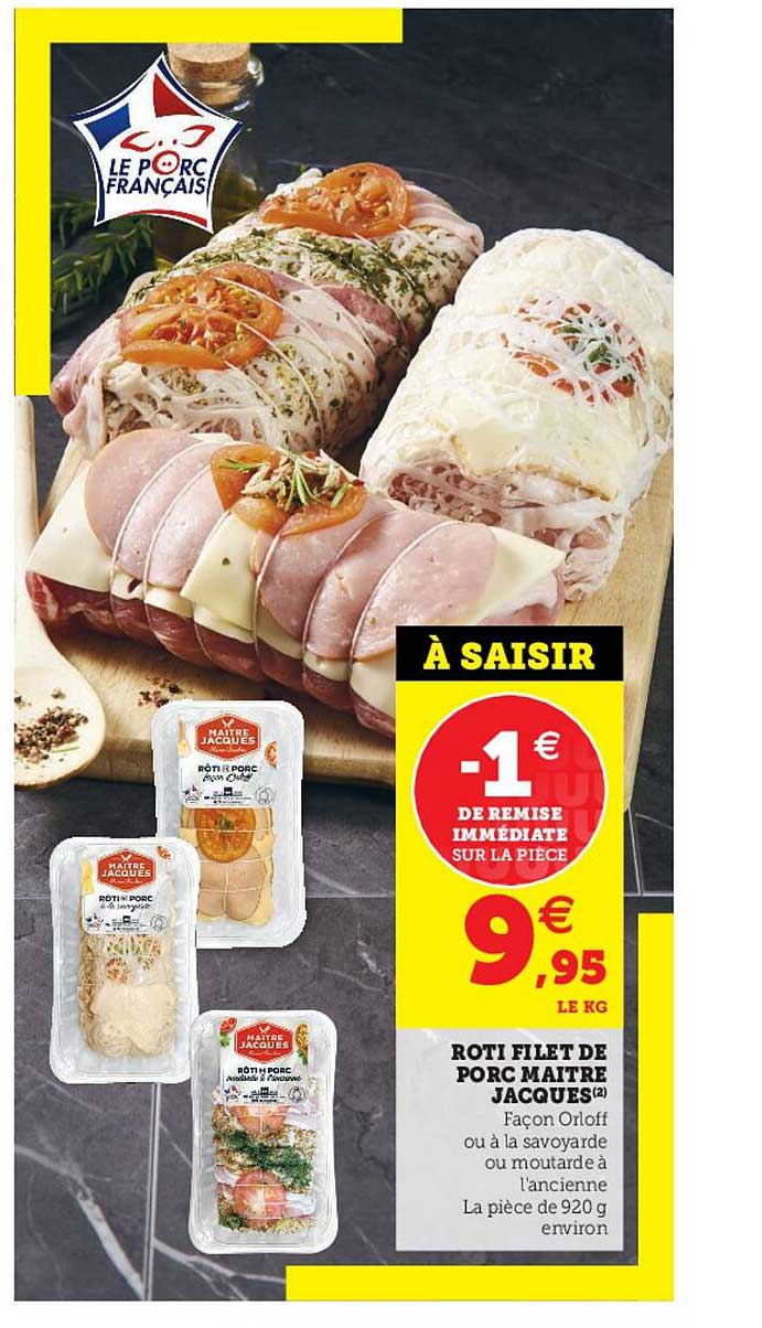 rôti filet de porc maître jacques