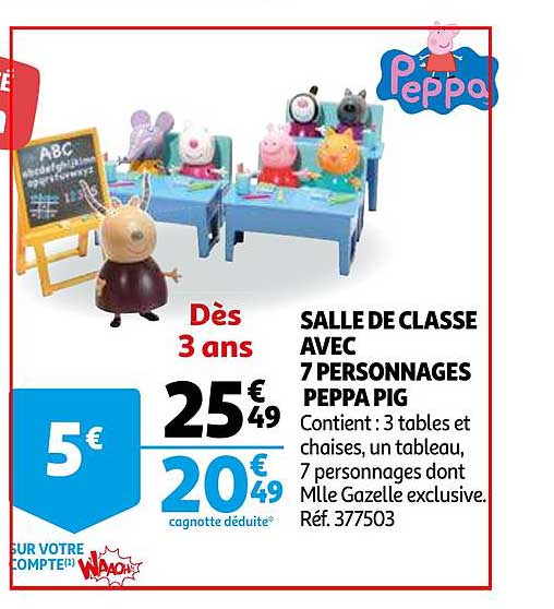 Salle De Classe Avec 7 Personnages Peppa Pig