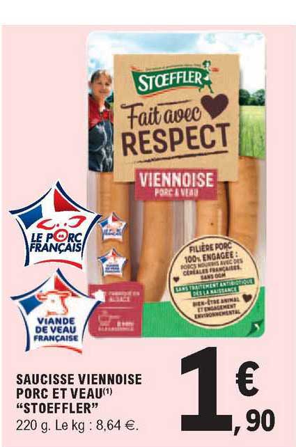 Saucisse Viennoise Porc Et Veau "stoeffler"