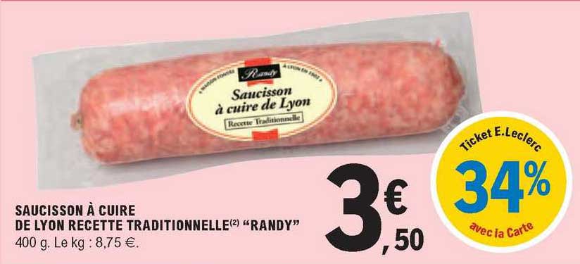 Saucisson à Cuire De Lyon Recette Traditionnelle "randy"