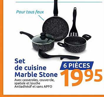 set de cuisine marble stone