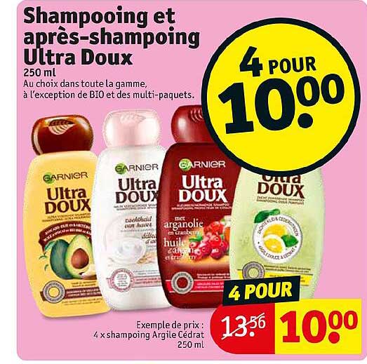 shampooing et après-shampoing ultra doux