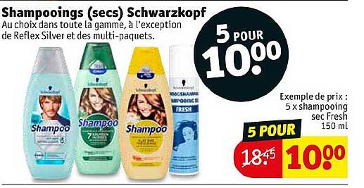 Shampooings (secs) Schwarzkopf
