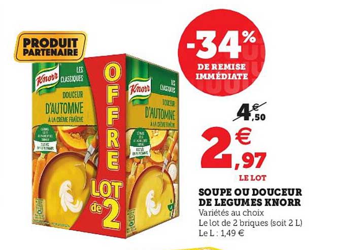 Soupe Ou Douceur De Légumes Knorr -34% De Remise Immédiate