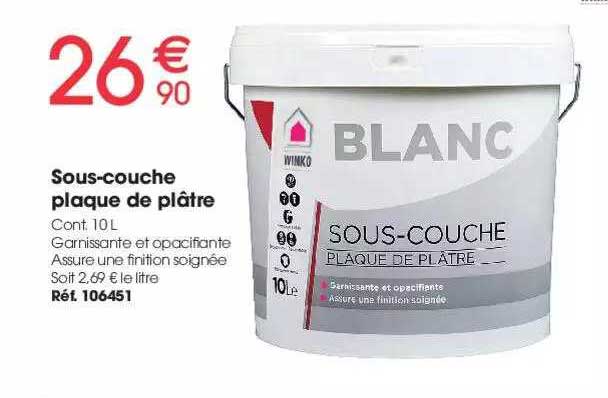 sous-couche plaque de plâtre