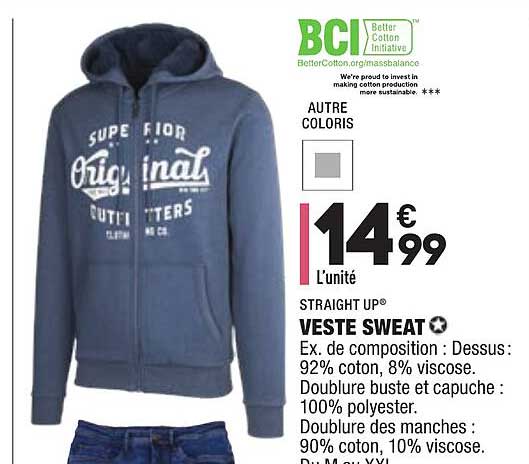 Straight Up Veste Sweat