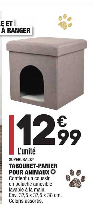Supercrack Tabouret-panier Pour Animaux