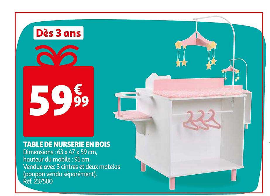 table de nurserie en bois