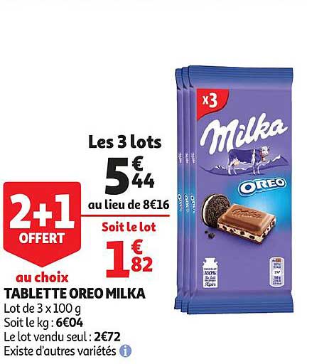 Tablette Oreo Milka