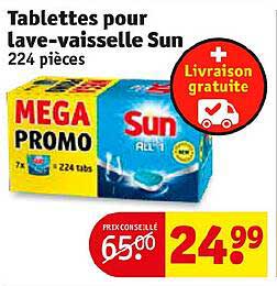 tablettes pour lave-vaisselle sun