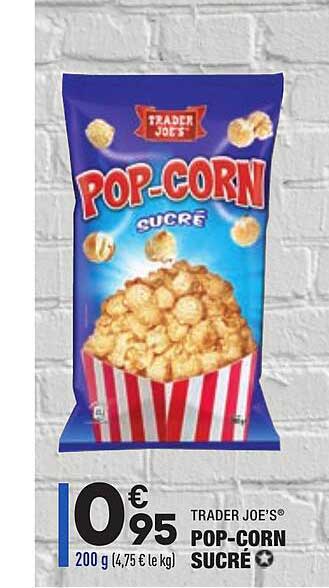 trader joe's pop-corn sucré