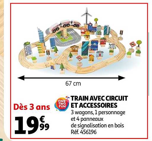 train avec circuit et accessoires one two fun