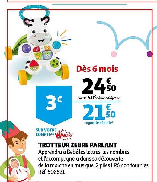 trotteur zèbre parlant