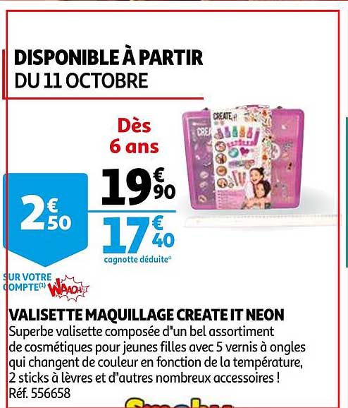 valisette maquillage créate it néon