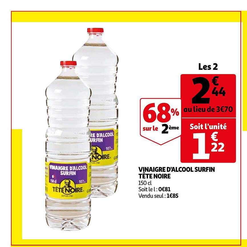 vinaigre d'alcool surfin tête noire