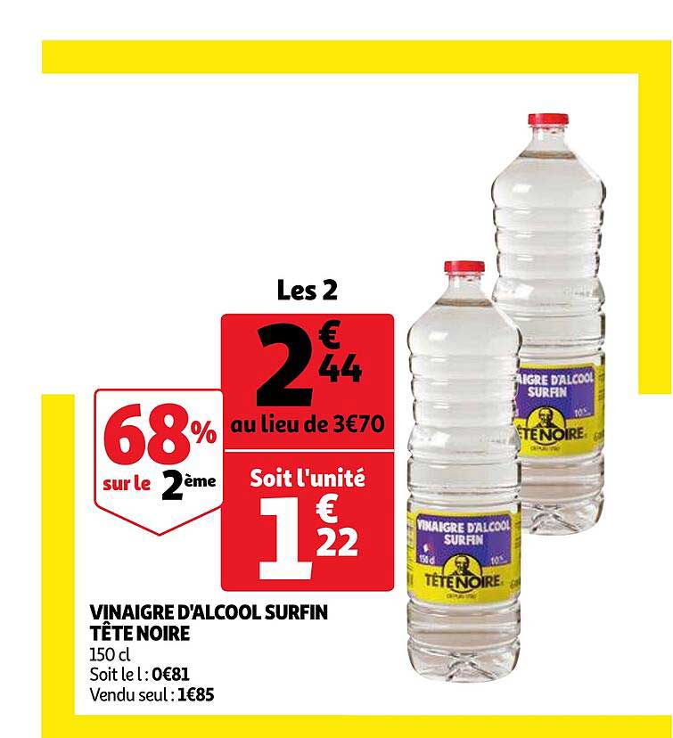 vinaigre d'alcool surfin tête noire