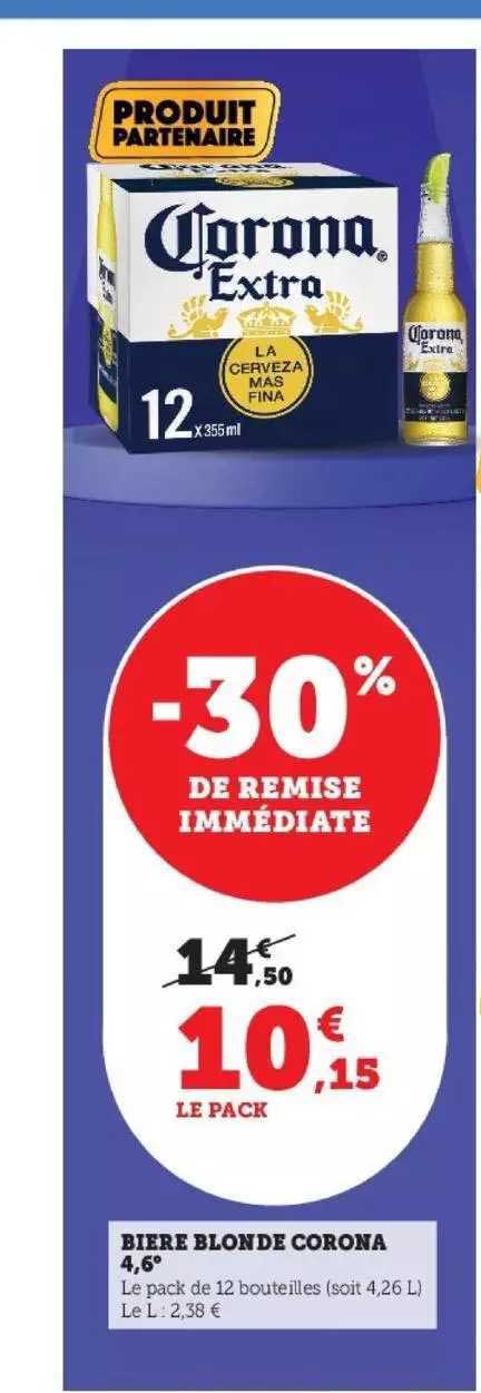 bière blonde corona 4,6°