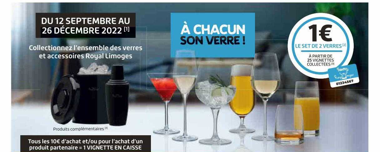 l'ensemble des verres et accessoires royal limoges