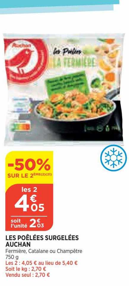 Les Poêlées Surgelées Auchan