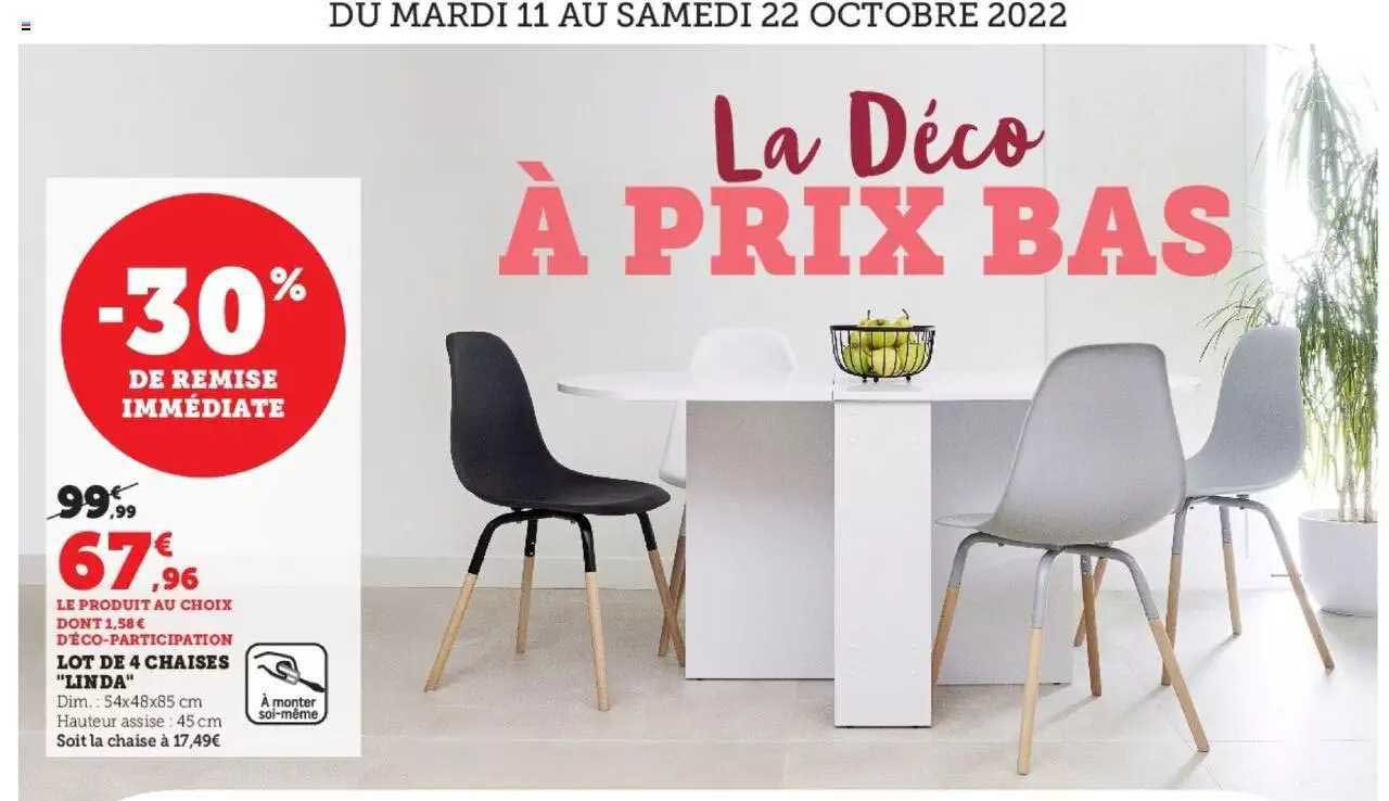 Lot De 4 Chaises "linda"