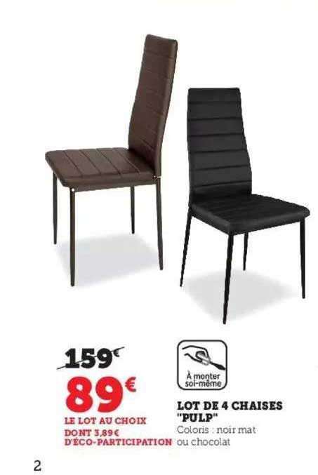 lot de 4 chaises "pulp"