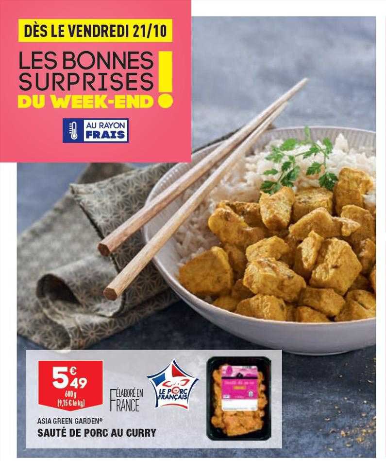 sauté de porc au curry asia green garden