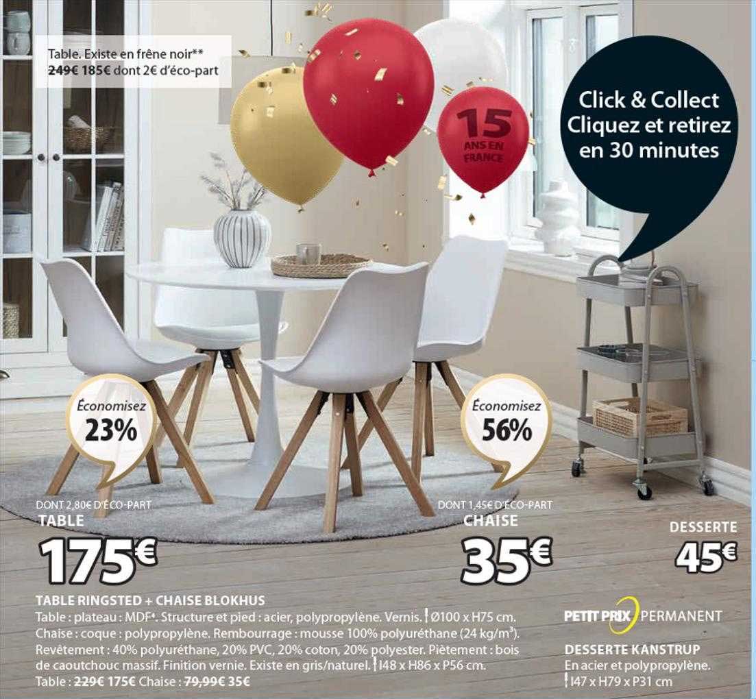 Table Ringsted + Chaise Blokhus, Desserte Hankstrup