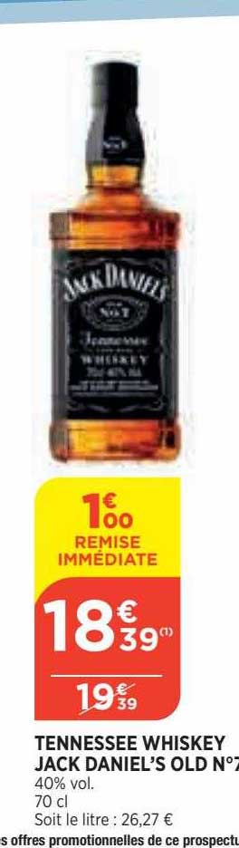 tennessee whiskey jack daniel's old n°7