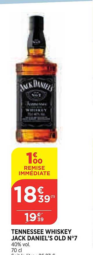 tennessee whiskey jack daniel's old n°7