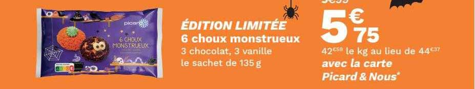 6 choux monstrueux avec la carte picard & nous